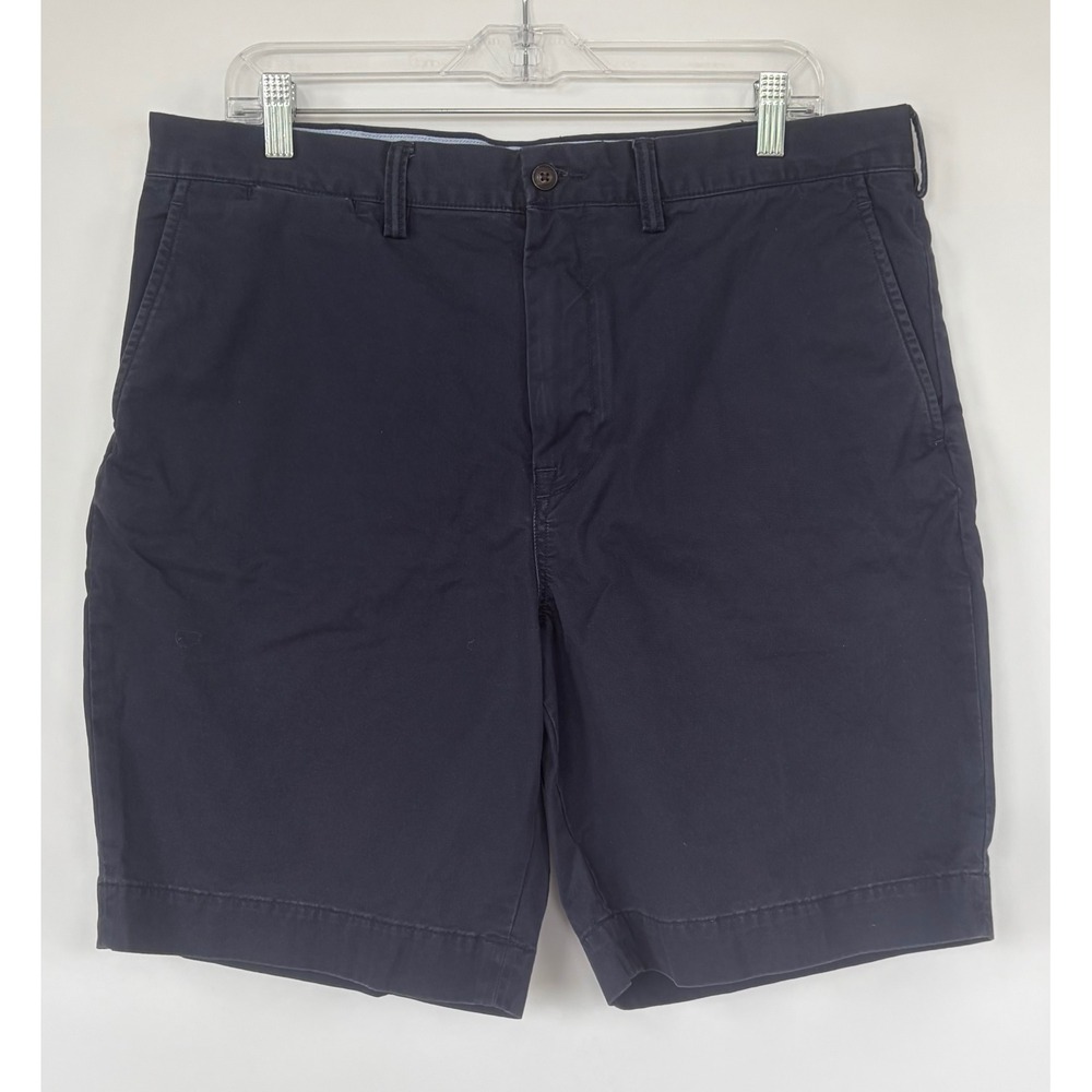 Polo Ralph Lauren Mens 36 Navy Blue Black Pony Stretch Classic Fit Chino Shorts - Picture 1 of 8